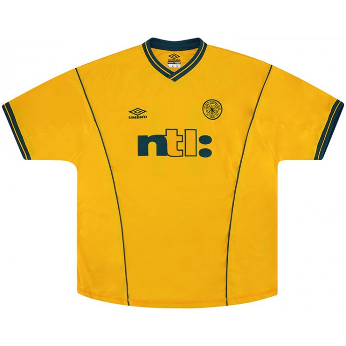 Authentic Camiseta Celtic 2ª Retro 2001 2003 Amarillo